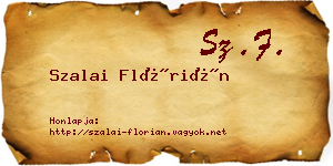 Szalai Flórián névjegykártya