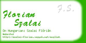 florian szalai business card
